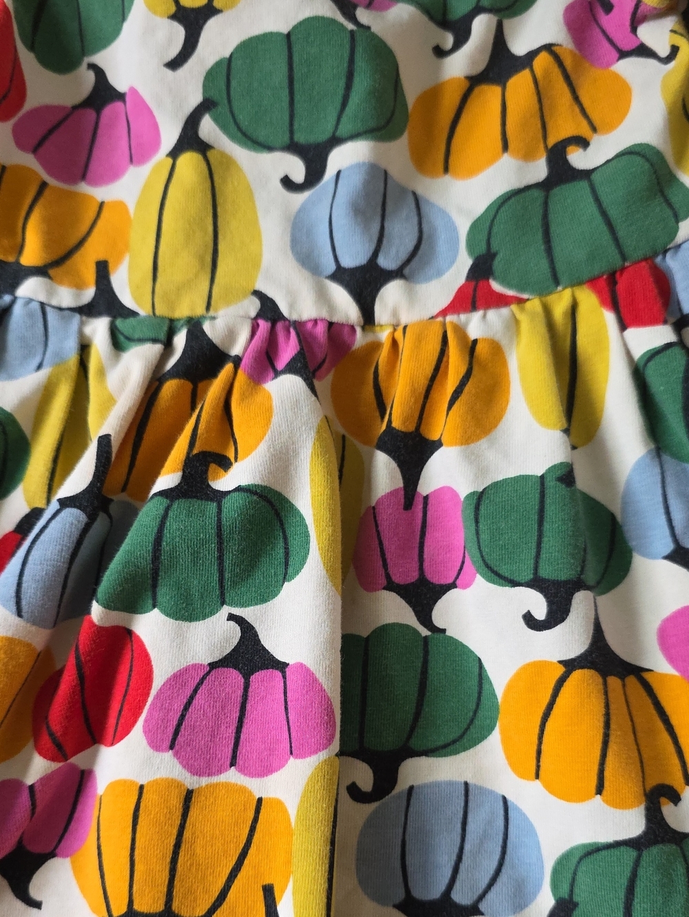Hanna Andersson Colorful Pumpkin Print Long Sleeve Dress - Picture 3 of 5
